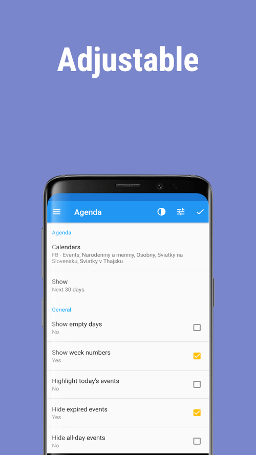 Calendar Widget: Month/Agenda