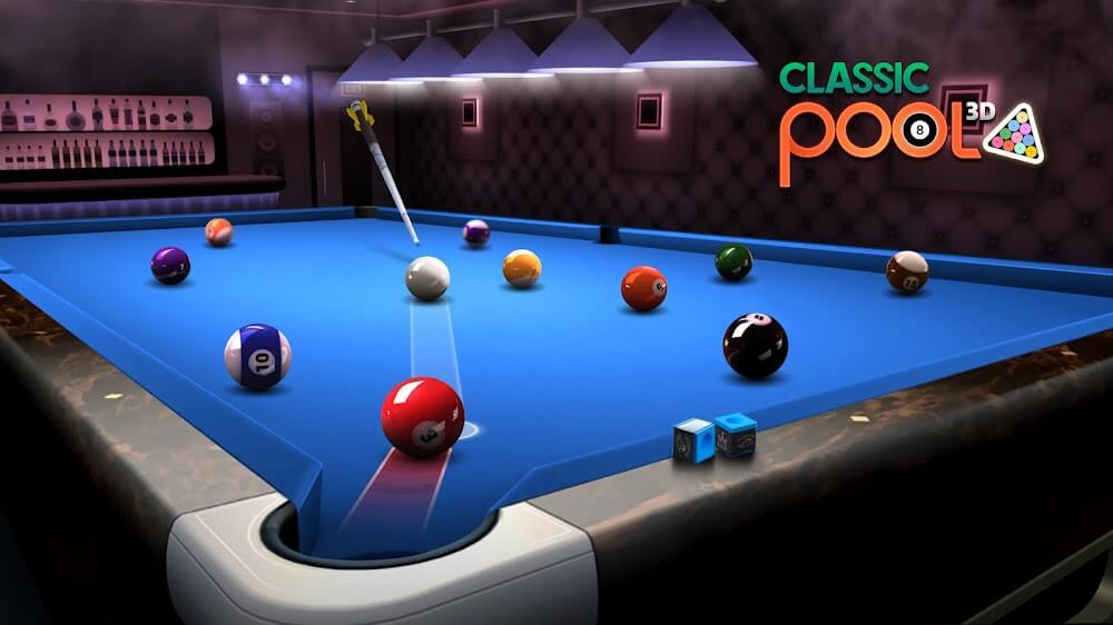 Classic Pool 3D v1.2.1 MOD APK (Unlocked All Cues) Download