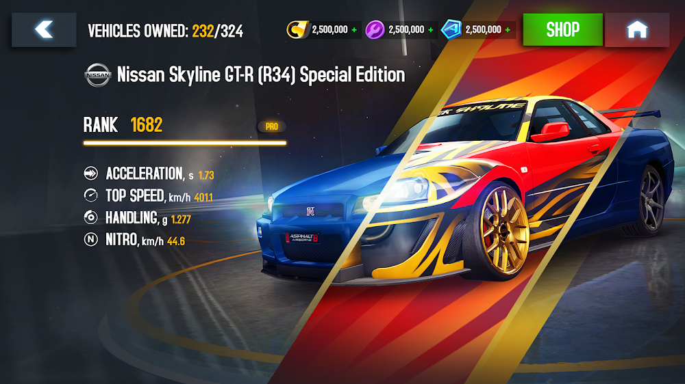 Asphalt 9 Mod Apk 4.3.3a Unlimited Money and tokens 2024