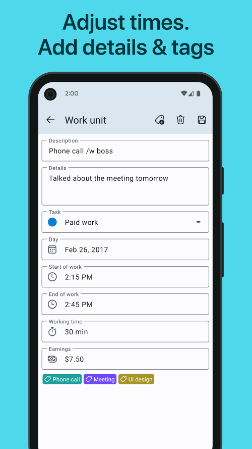 WorkingHours – Time Tracking