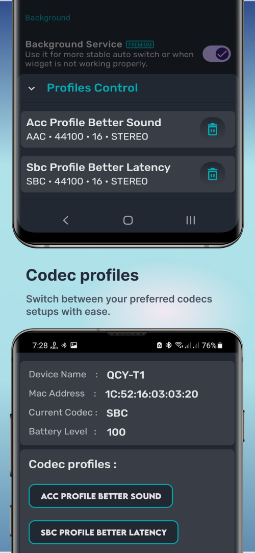 Bluetooth Codec Changer