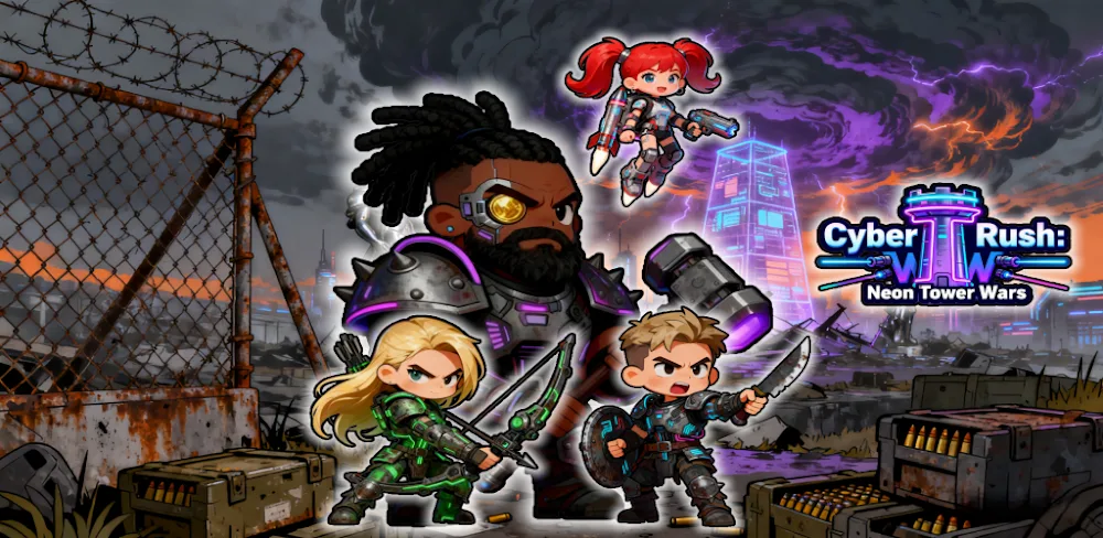 Cyber Rush: Neon Tower Wars