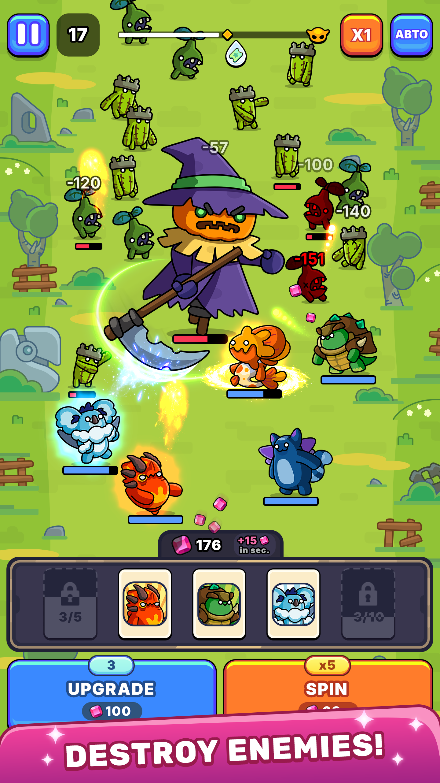 Roll & Wall: Idle Roguelike TD