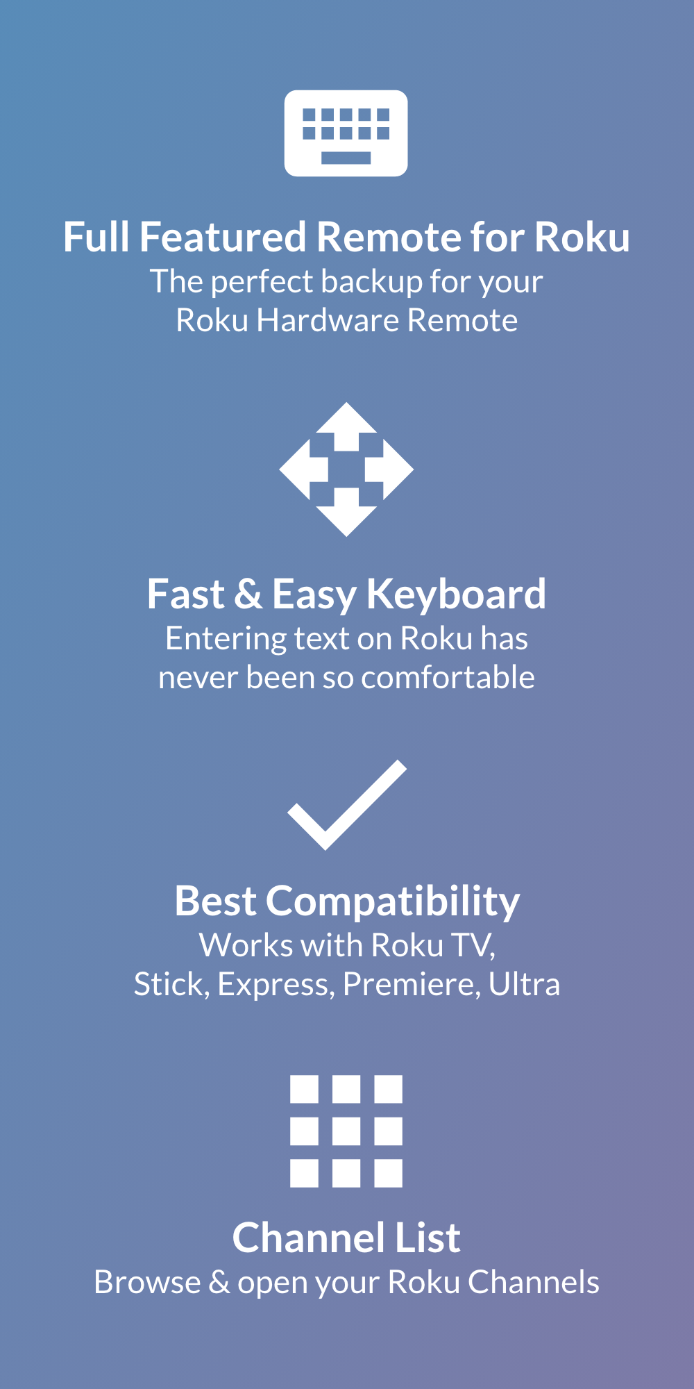 Remote + LG, Roku, Fire TV