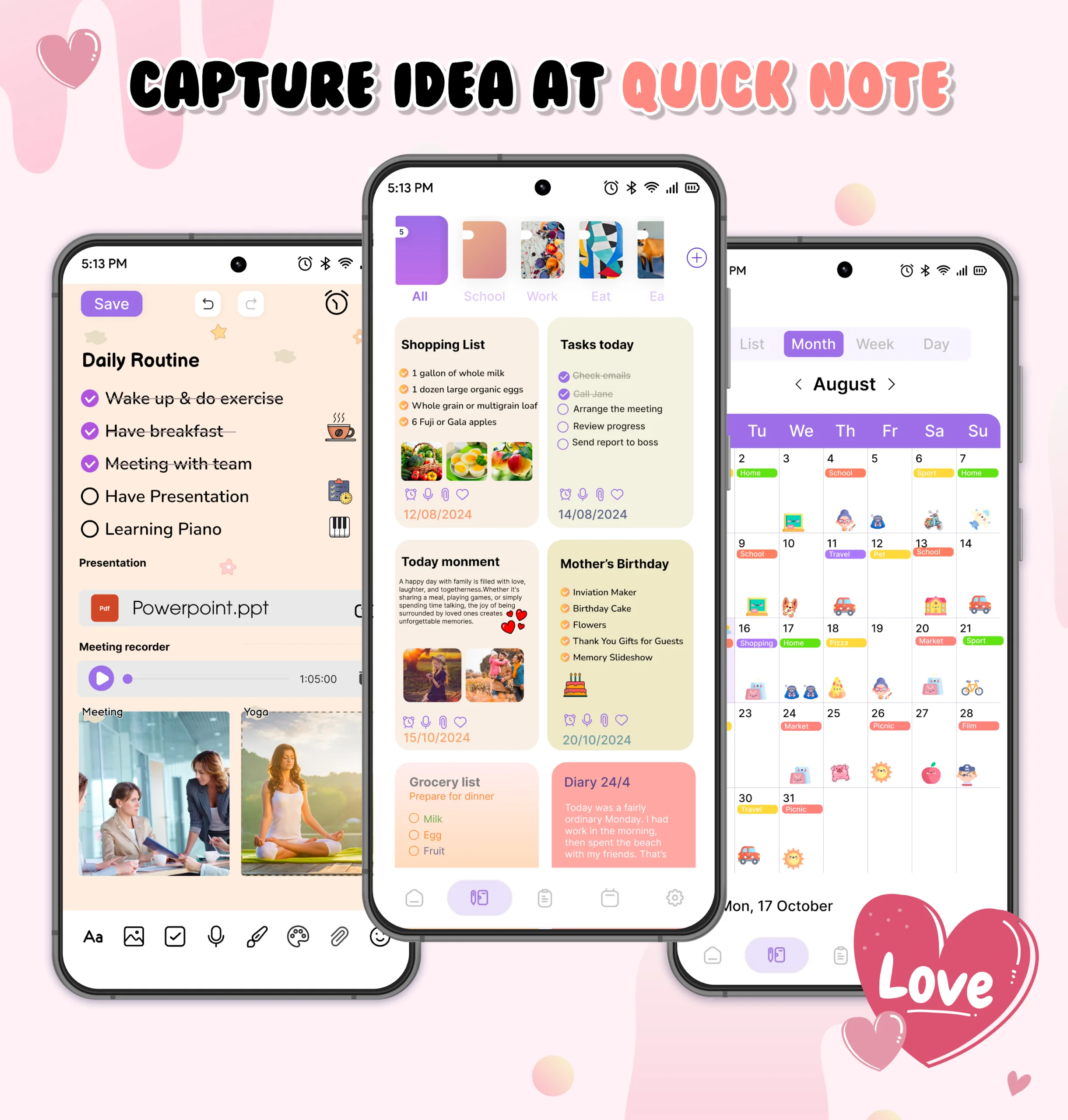 Cute Notes Notebook & Organize