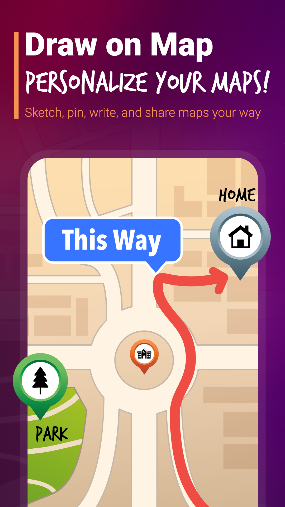 Draw on Map : Sketch Anything