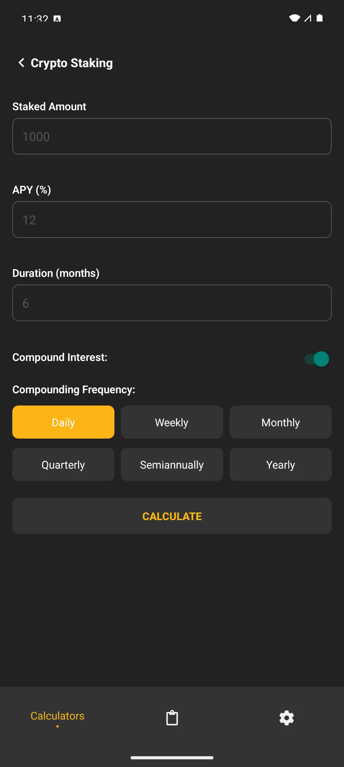 Trading Calculator