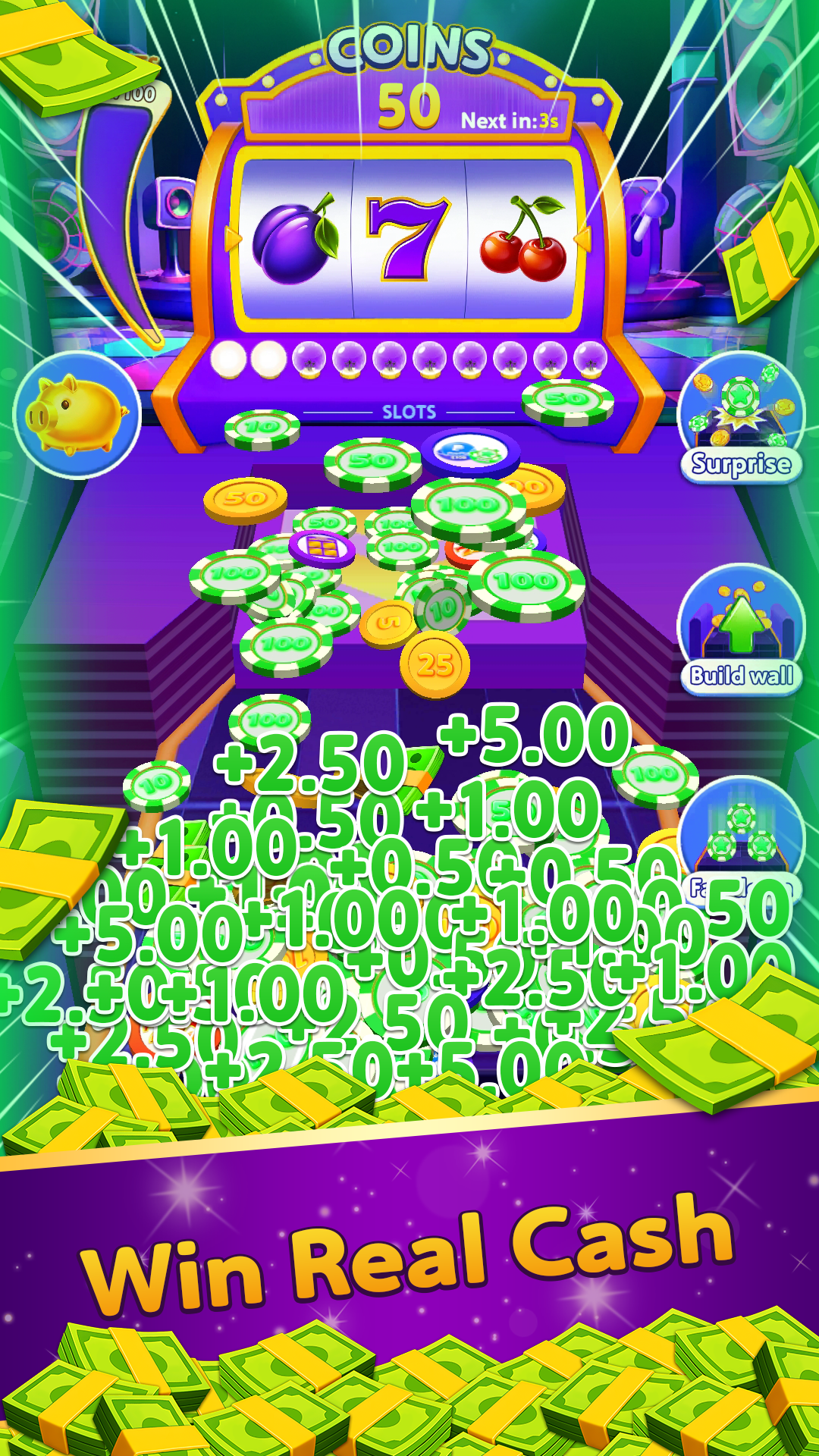 Lucky Pusher Coins Rewards