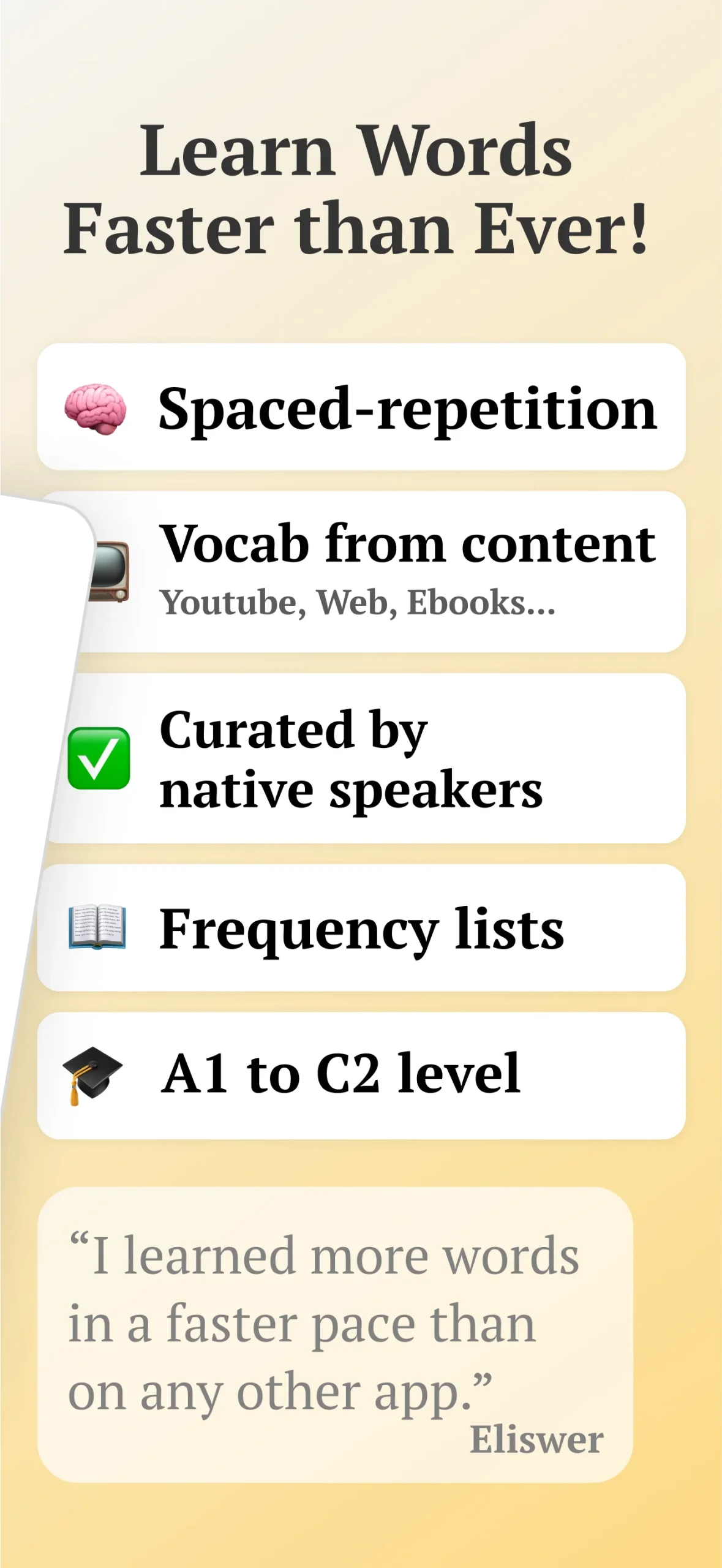 Vocabulary flashcards: Vocabuo