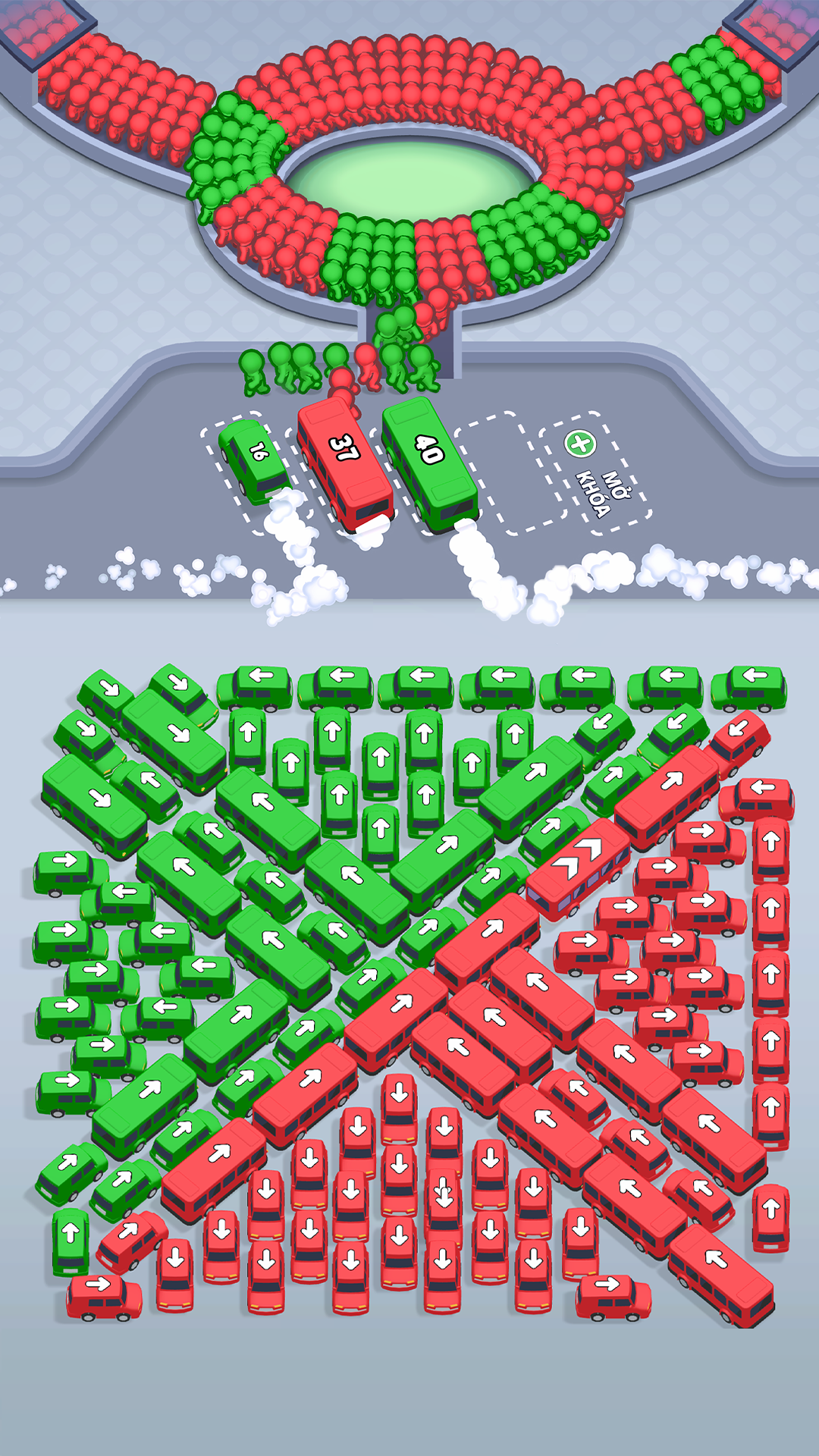 Crowd Escape Bus Puzzle