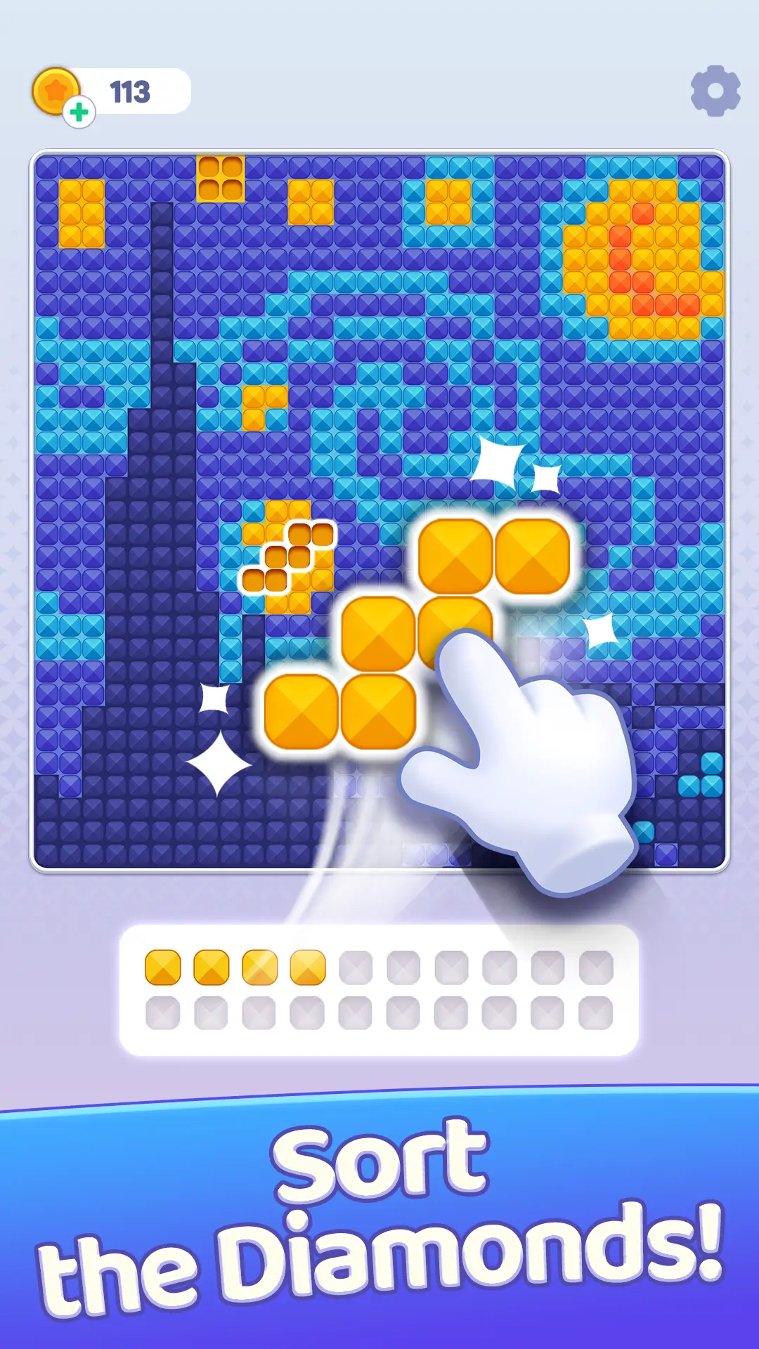 Brilliant Sort: Diamond Puzzle