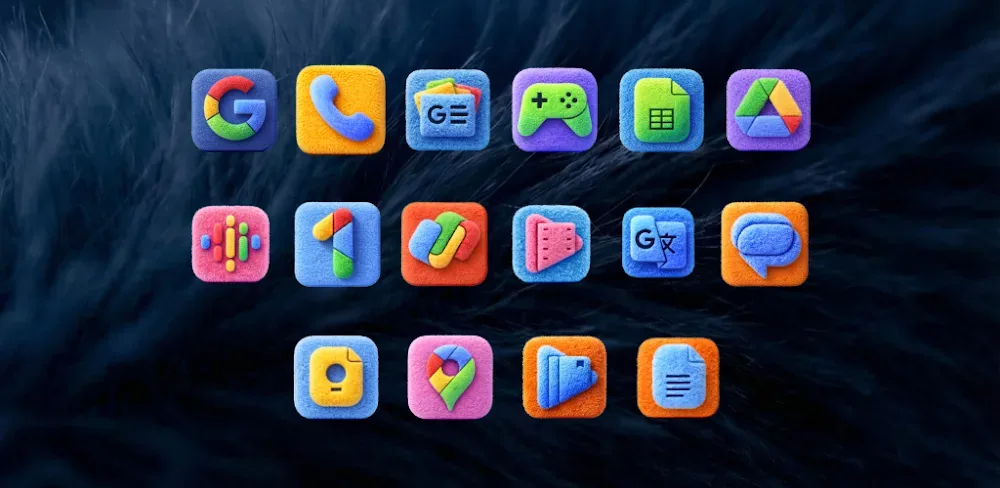 Fluffy 3D Plush Icons