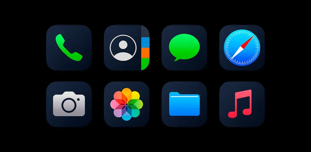 iPeach Black – Icon Pack