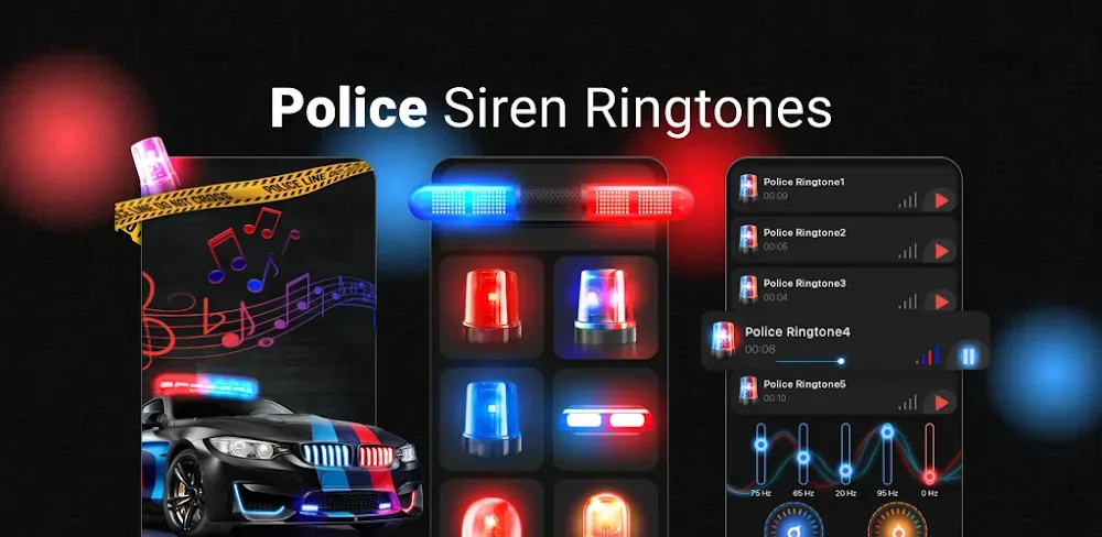 Loud Police Siren Police Light