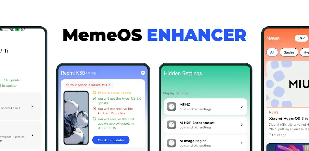 MemeOS Enhancer: OS Updates
