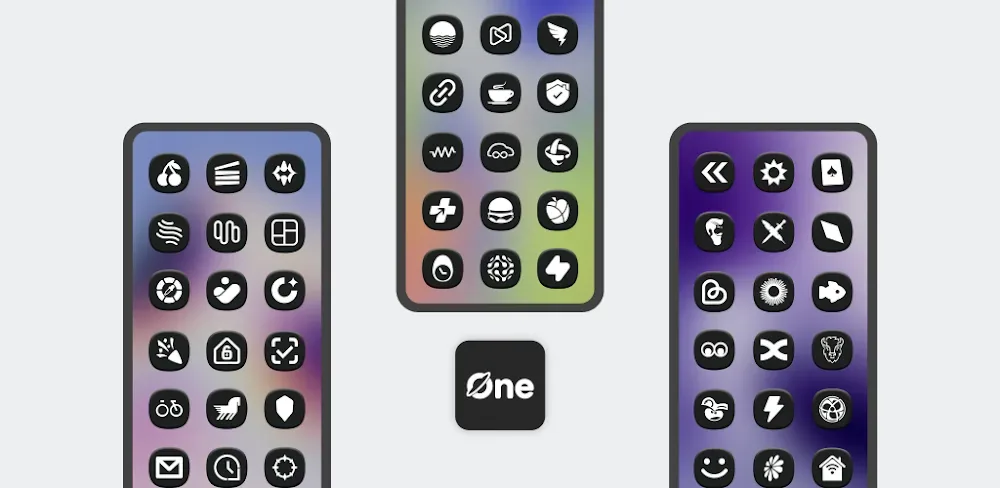 One 3D Dark Icon Pack