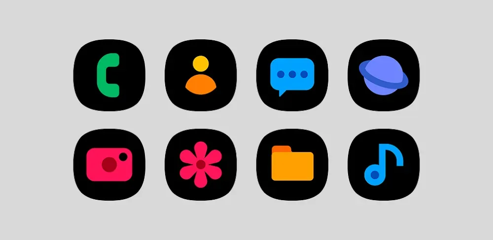 OneBlack – Icon Pack