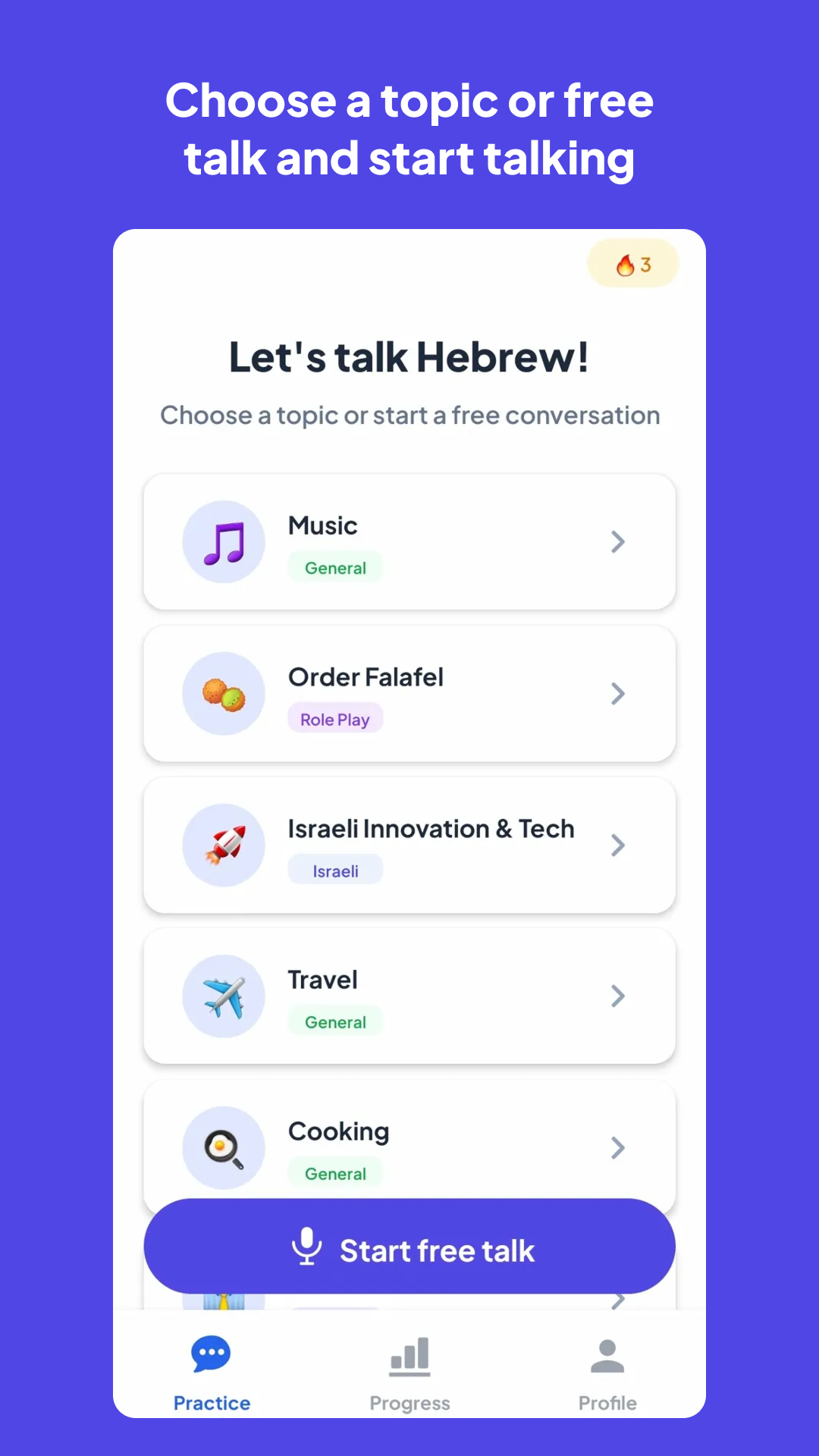 Israelingo – AI Hebrew tutor