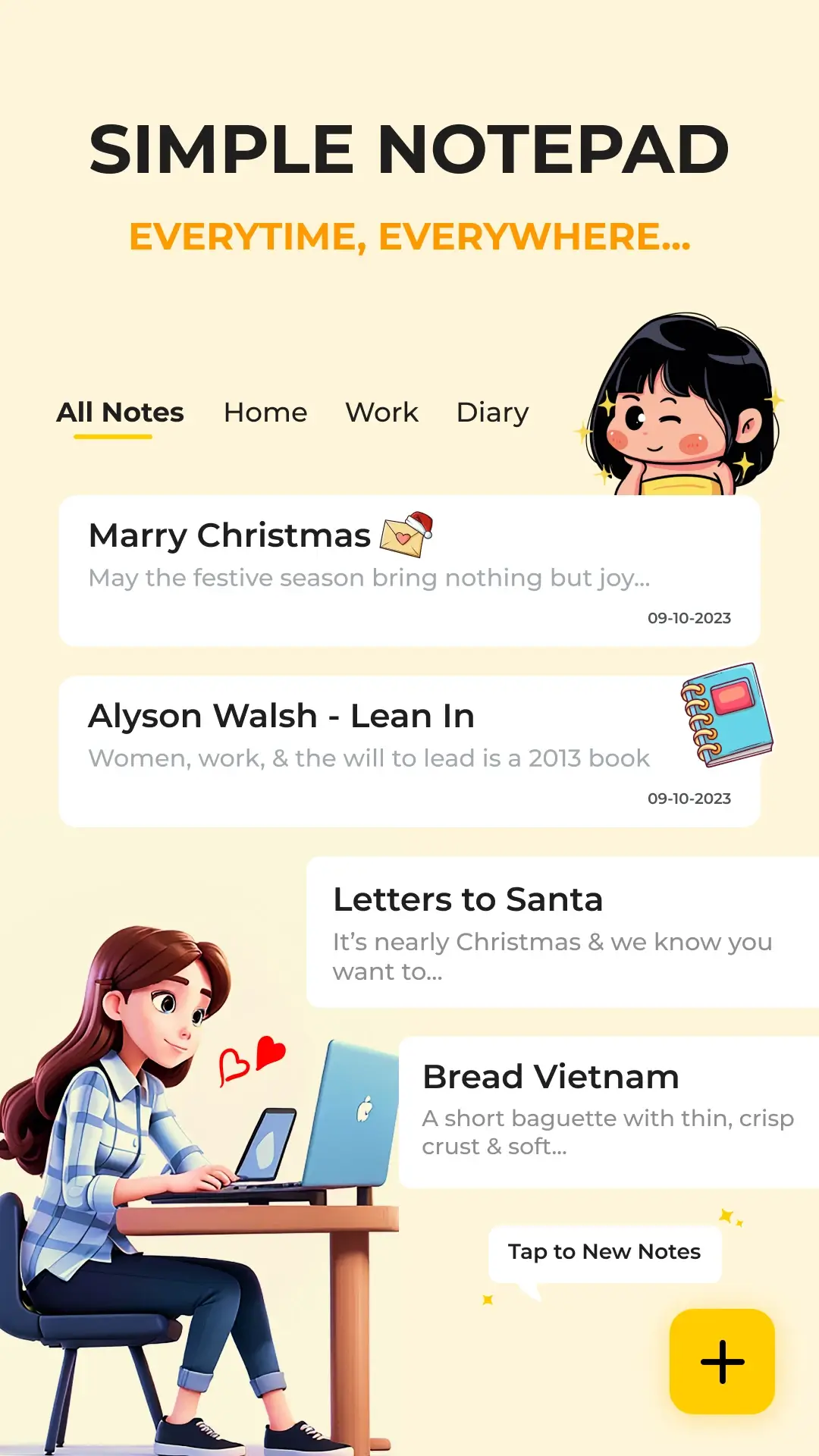 Notes: Notebook, To-Do lists