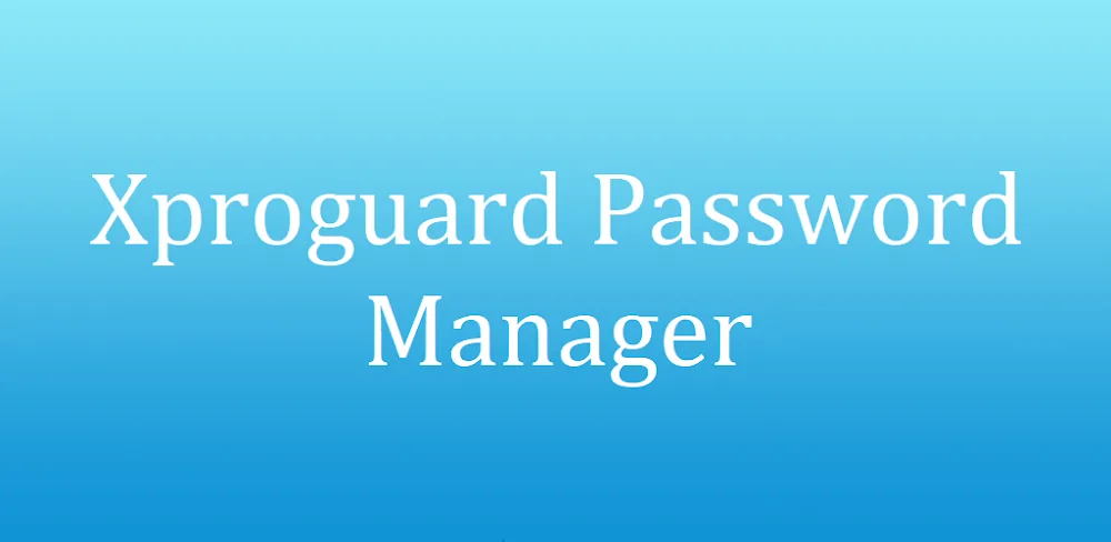 Xproguard Password Manager