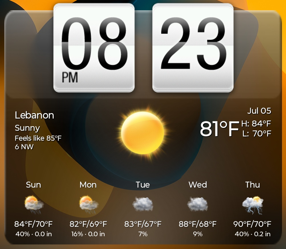 Sense Weather + Flip Clock
