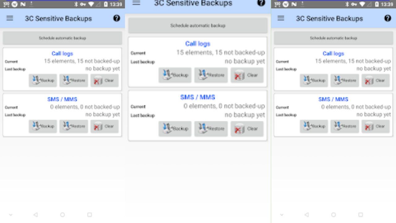 3C Sensitive Backups