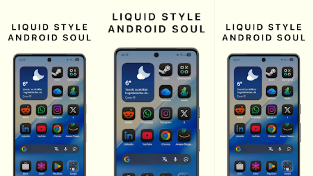 LiqUI Glossy – Dark Icon Pack