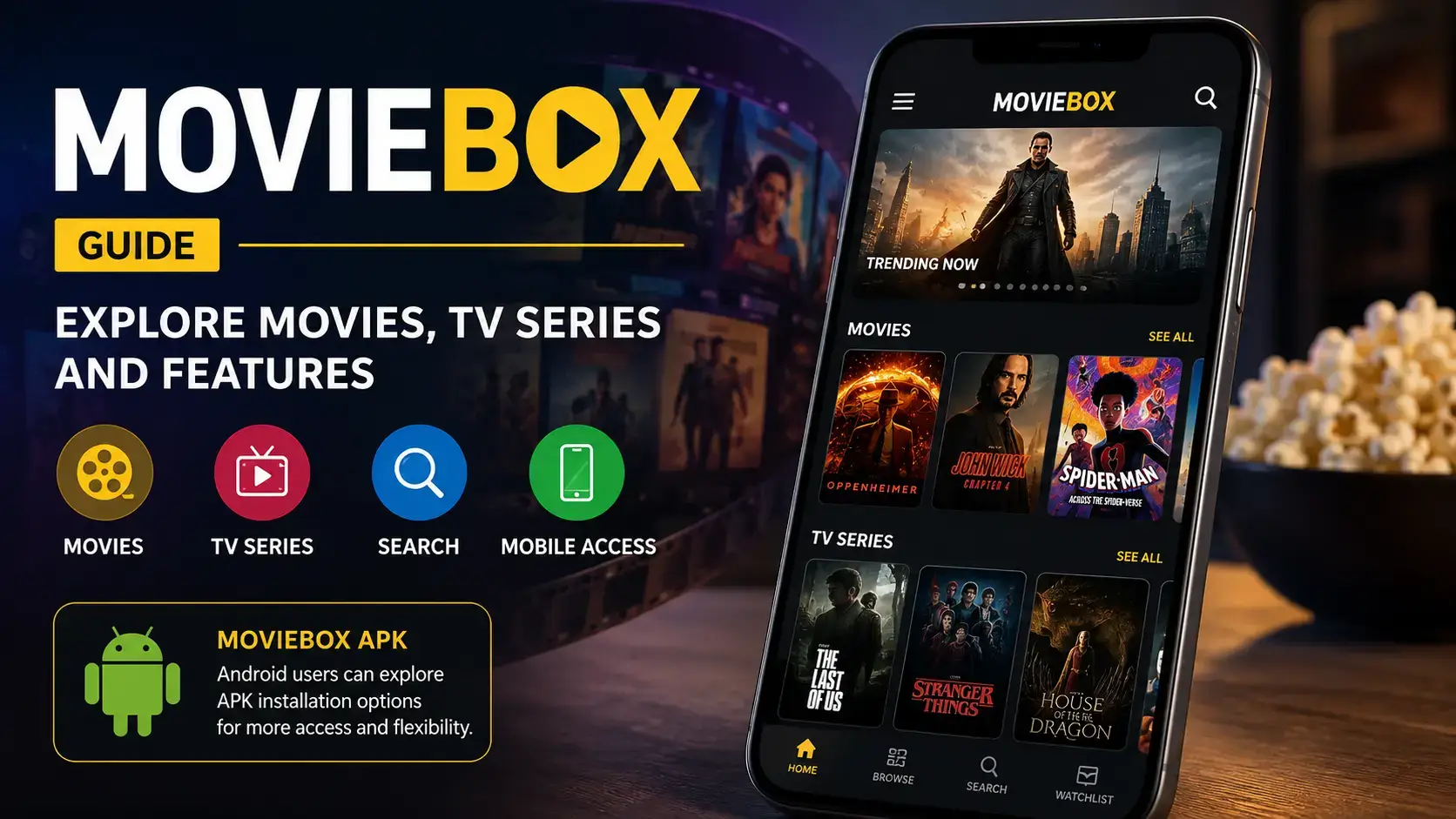 MovieBox Guide: Explore Movies, TV Series and Features