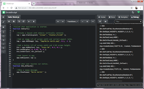 DroidScript – JavaScript IDE