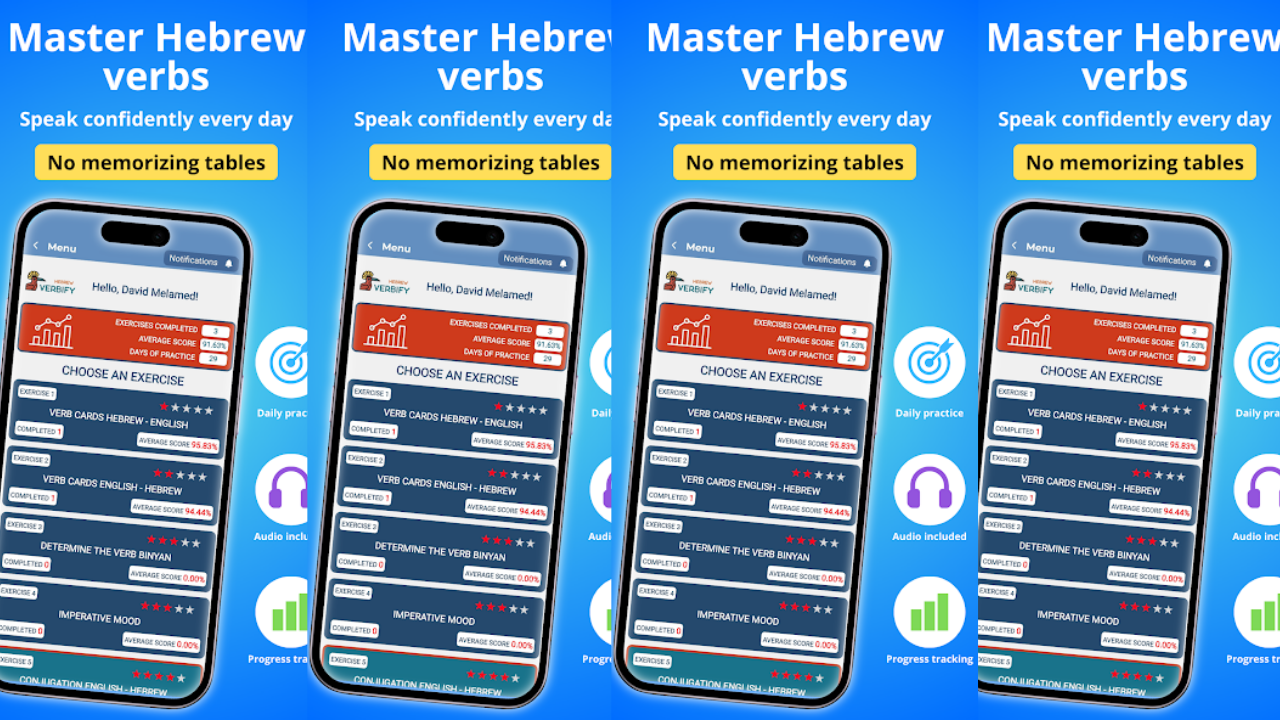 Verbify. Hebrew Verb Trainer
