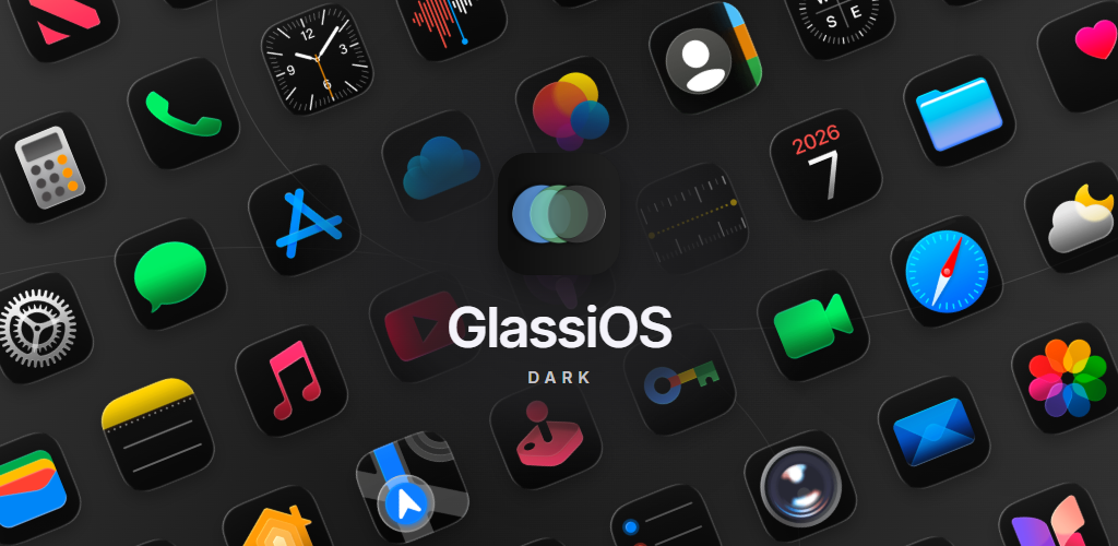Dark GlassiOS Icon Pack