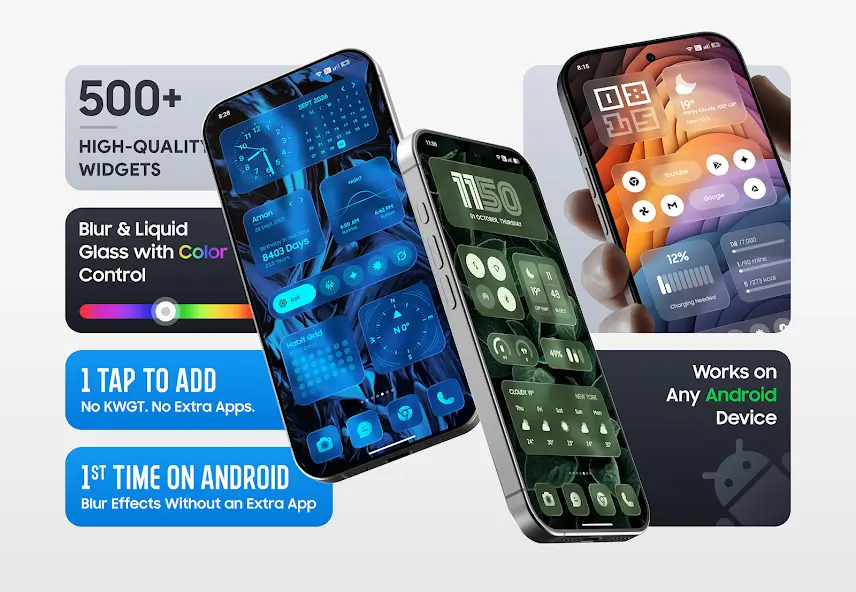 Liquid Glass Widgets : Blur